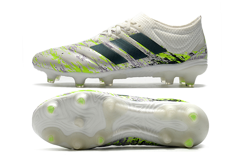 Adidas Copa 20.1 FG Silver Black Green Soccer Cleats